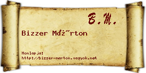 Bizzer Márton névjegykártya